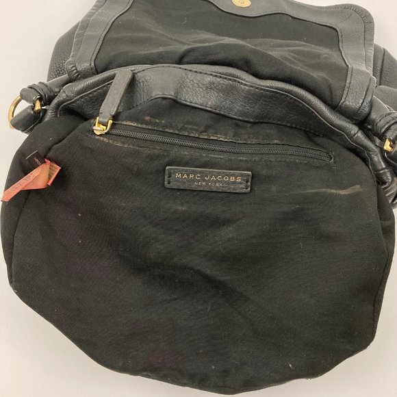 Marc Jacobs Black Top Handle Shoulder Bag Flap Closure - Picture 10 of 14